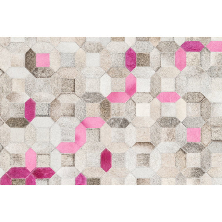 Art Hide Cowhide Geometric Area Rug in Perigold